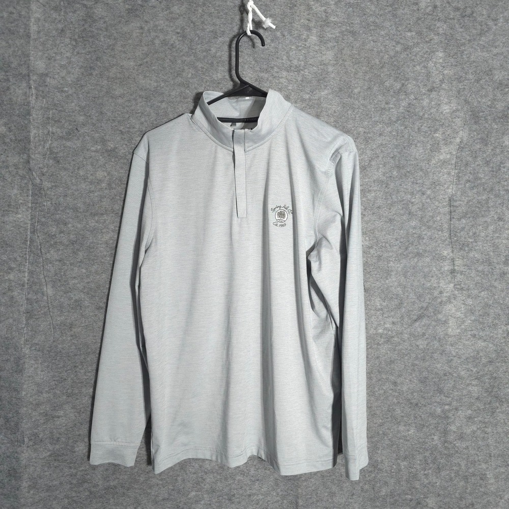 Under Armour Golf Pullover Mens Medium Gray 1/4 Snap Spring Hill CC UM1220 Loose